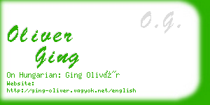 oliver ging business card